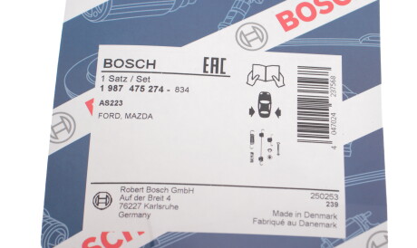 Фото 2 - Комплектуюча колодок BOSCH 1 987 475 274 (1987475274)