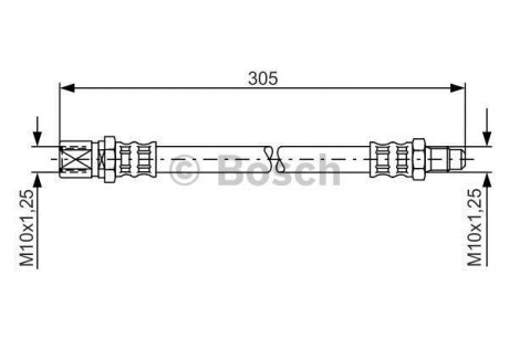 Тормозной шланг - BOSCH 1 987 476 003