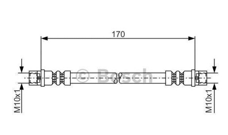 Тормозной шланг - (4B0611775, 8D0611775C) BOSCH 1987476010