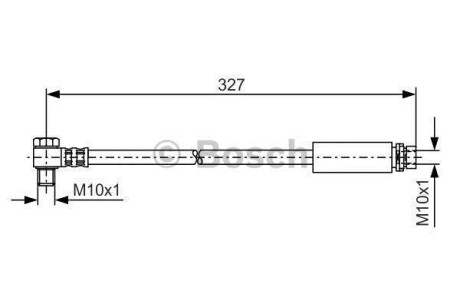 Тормозной шланг - (1051093, 1071941, 97BG2C339AB) BOSCH 1 987 476 098