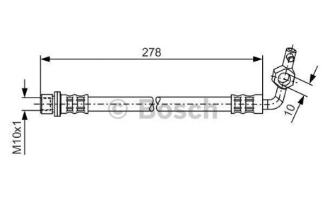 Тормозной шланг - (9094702D02, 9094702980) BOSCH 1 987 476 127