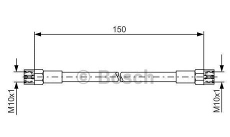 Тормозной шланг - (811611775A) BOSCH 1987476143