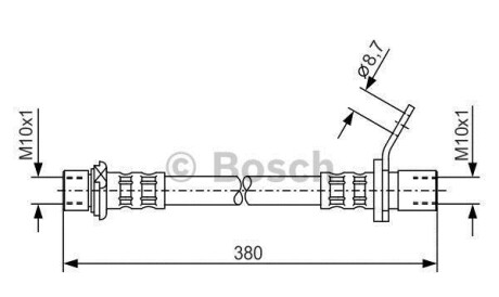 Тормозной шланг - (9008094065, 9008094067) BOSCH 1987476160