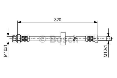 Тормозной шланг - (6U0611701A, 6U0611701B, 6U0611701) BOSCH 1 987 476 317