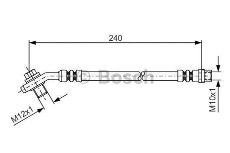 Тормозной шланг - (8611775, 8A0611775, 8D0611775F) BOSCH 1987476332