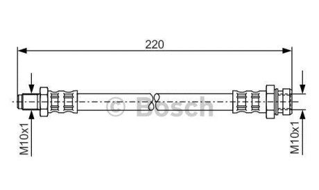 Тормозной шланг - (mb238157, mb587753, mb857527) BOSCH 1987476345