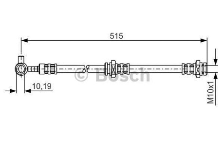 Тормозной шланг - (462108H300, 462108H30A) BOSCH 1 987 476 376 (фото 1)