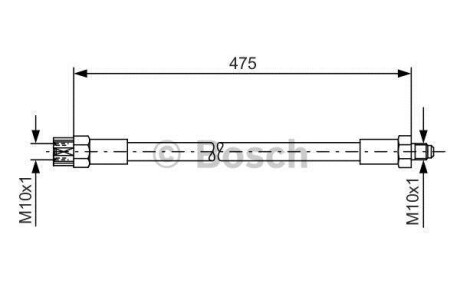 Тормозной шланг - (0014280335, 6674280135, A0014280335) BOSCH 1 987 476 391