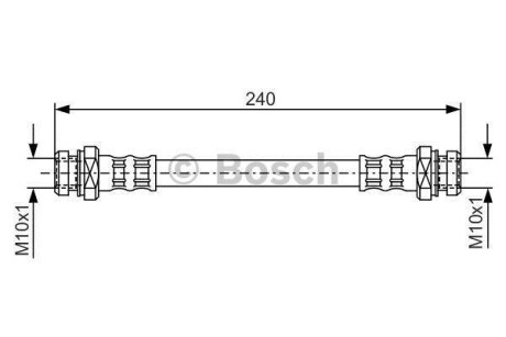 Тормозной шланг - (5157062J00, 71742815, 4709847) BOSCH 1 987 476 395