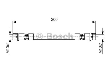 Тормозной шланг - (8A0611775) BOSCH 1 987 476 402