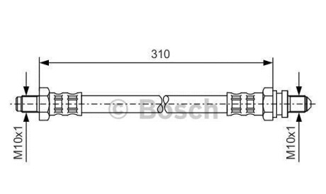 Тормозной шланг - (1E0043980C, 1E0043980B, 1E0043980D) BOSCH 1987476407