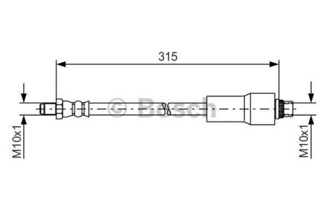 Тормозной шланг - (7704001953, 7704002449, 7704003955) BOSCH 1 987 476 432