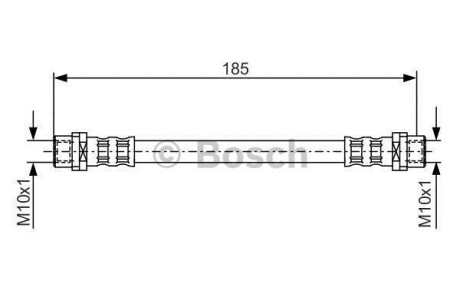 Тормозной шланг - (4B0611775, 8D0611775C) BOSCH 1 987 476 458