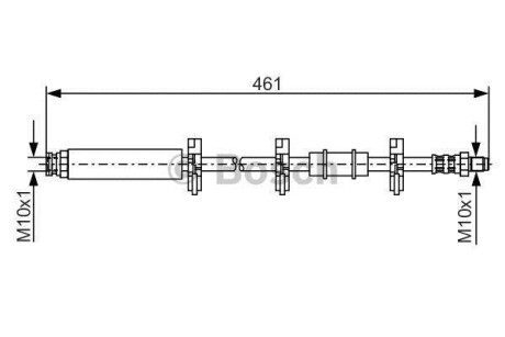 Тормозной шланг - (46808215, 480635, 480636) BOSCH 1 987 476 463