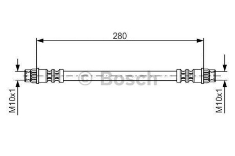 Тормозной шланг - (6001547820, 7704003905, 8200020558) BOSCH 1 987 476 517