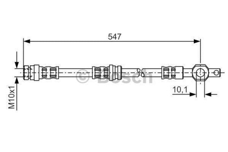 Тормозной шланг - (g03043980, G03043980A, 903043980) BOSCH 1 987 476 542