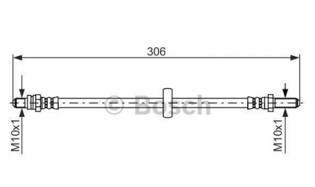 Тормозной шланг - (1613351, 1648810, 6107581) BOSCH 1987476606