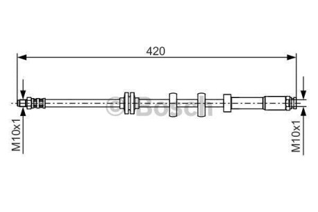 Тормозной шланг - (46423179, 71736968, 0000046423179) BOSCH 1 987 476 637
