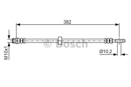 Тормозной шланг - (6N0611701B, 6N0611701A) BOSCH 1 987 476 696