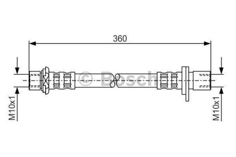 Тормозной шланг - (9008094016, 9094702634, 9OO8O94O16) BOSCH 1 987 476 726