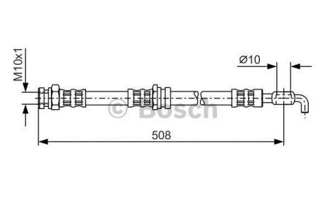 Тормозной шланг - (bk1t43980, ga5r43980, ga5r43980a) BOSCH 1 987 476 733