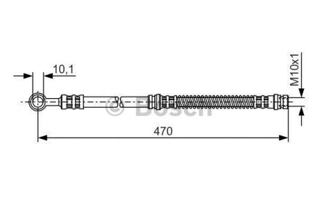 Тормозной шланг - (mb950308, 30870880, 31329116) BOSCH 1 987 476 775