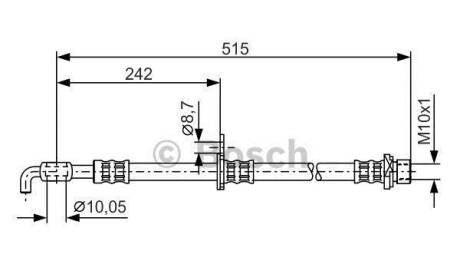 Тормозной шланг - (4806E1, 90947W2002) BOSCH 1987476780