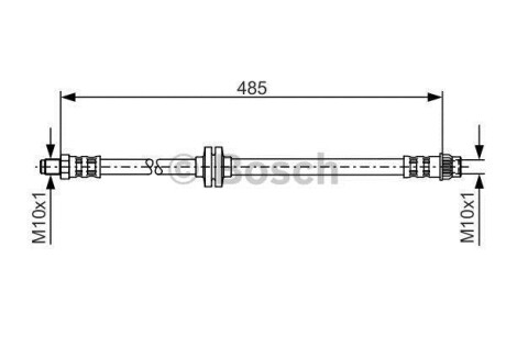 Тормозной шланг - (7700834731, 8200129954, 8200597210) BOSCH 1 987 476 827