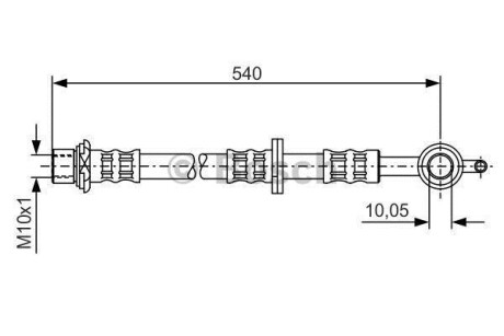 Тормозной шланг - (9008094203, 9094702A46) BOSCH 1 987 476 834