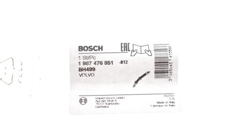 Фото 2 - Тормозной шланг BOSCH 1 987 476 851 (1987476851)