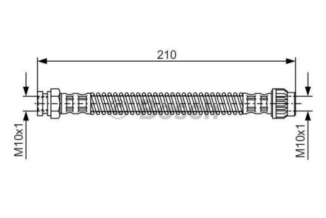 Тормозной шланг - BOSCH 1 987 476 867