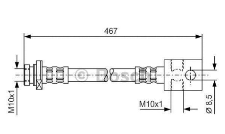 Тормозной шланг - BOSCH 1987476903