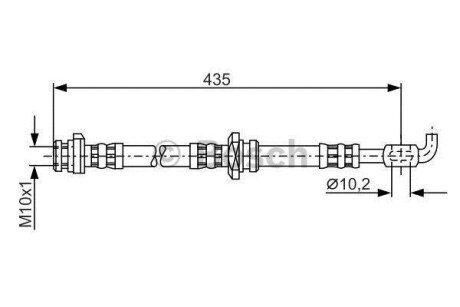 Тормозной шланг - (4403662, 4620100QAE, 8200086894) BOSCH 1 987 476 911