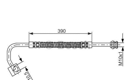 Тормозной шланг - (0K01143810B, 0K01143810C) BOSCH 1987476984