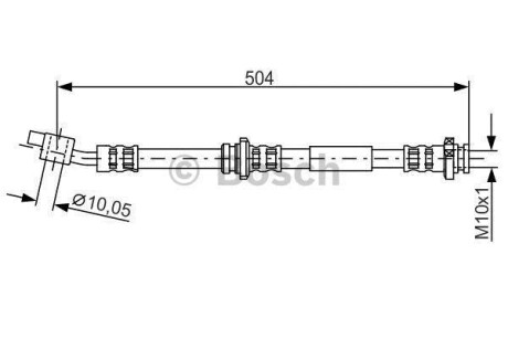 Тормозной шланг - (462104U205, 46210BU71A) BOSCH 1 987 476 995 (фото 1)