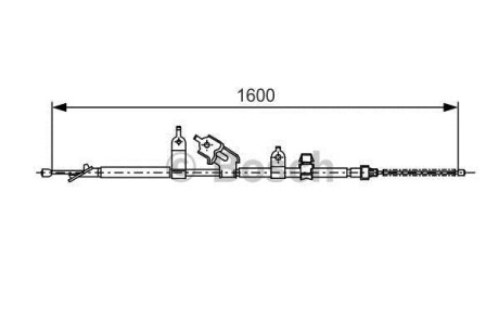 Трос, стояночная тормозная система - (464200D050, 464200D050000) BOSCH 1 987 477 090