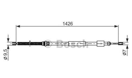 Трос, стояночная тормозная система - (474565) BOSCH 1987477146