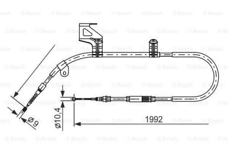 Трос, стояночная тормозная система - (3BD609721, 3BD609721A, 3BD609721C) BOSCH 1 987 477 244