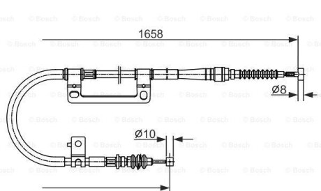 Трос, стояночная тормозная система - (92323734, 7615327) BOSCH 1987477331