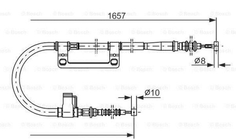 Трос, стояночная тормозная система - (ga5r44420d) BOSCH 1987477502