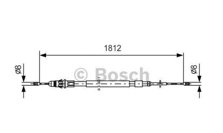 Трос, стояночная тормозная система - BOSCH 1987477600