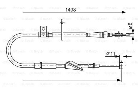 Трос, стояночная тормозная система - (4705707, 9210312) BOSCH 1 987 477 772