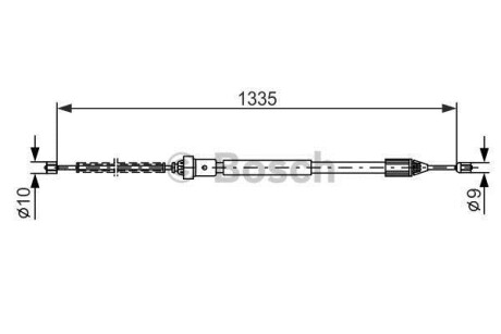 Трос, стояночная тормозная система - (7700433238, 8200087979, 8200700184) BOSCH 1 987 477 783