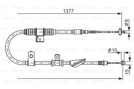 Трос, стояночная тормозная система - (5976027301, 5976027301DS, 5976027300) BOSCH 1 987 477 842