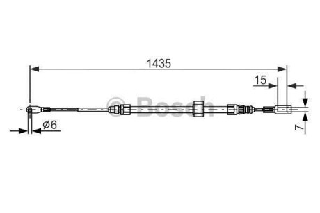 Трос, стояночная тормозная система - (2D0609701, 9014202085) BOSCH 1 987 477 853