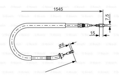 Трос, стояночная тормозная система - (9014202885, A9014202885) BOSCH 1 987 477 857