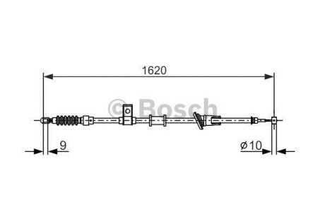 Трос, стояночная тормозная система - (30621298, 30644115, 30884537) BOSCH 1 987 477 893 (фото 1)