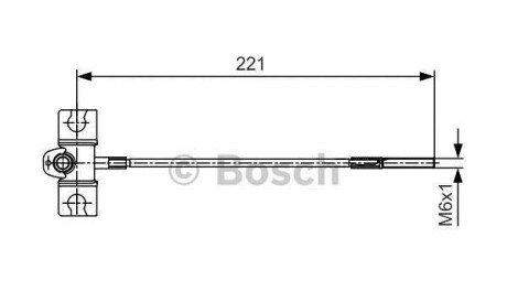 Трос, стояночная тормозная система - BOSCH 1987477913