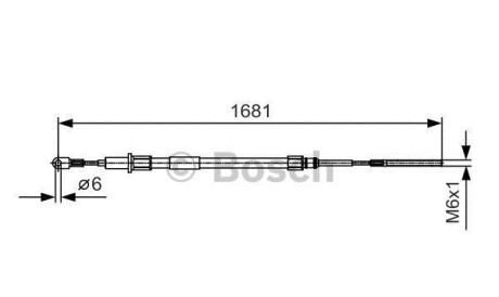 Трос, стояночная тормозная система - (34401166053, 34411160874) BOSCH 1987477924