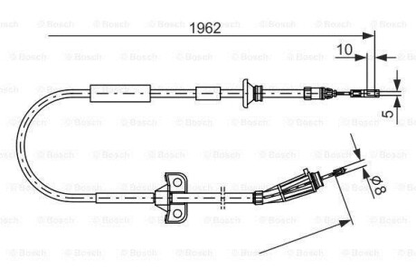 Трос, стояночная тормозная система - (30793819, 30793825, 3524199) BOSCH 1 987 477 941